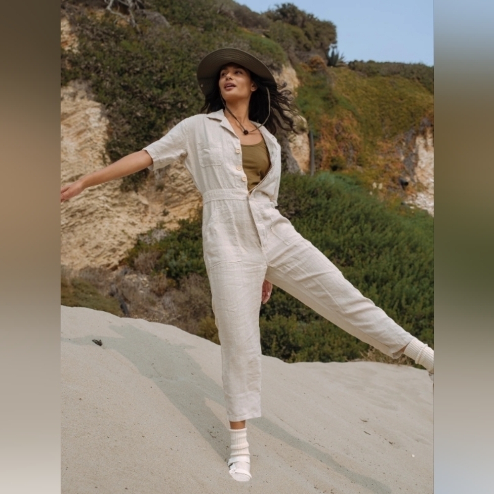 Mate the label linen jumpsuit